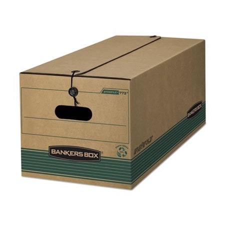 Fellowes Storage Case, 15.3in W, 24.1in D, 10.8in H, String/Button Tie Closure, Green 00774